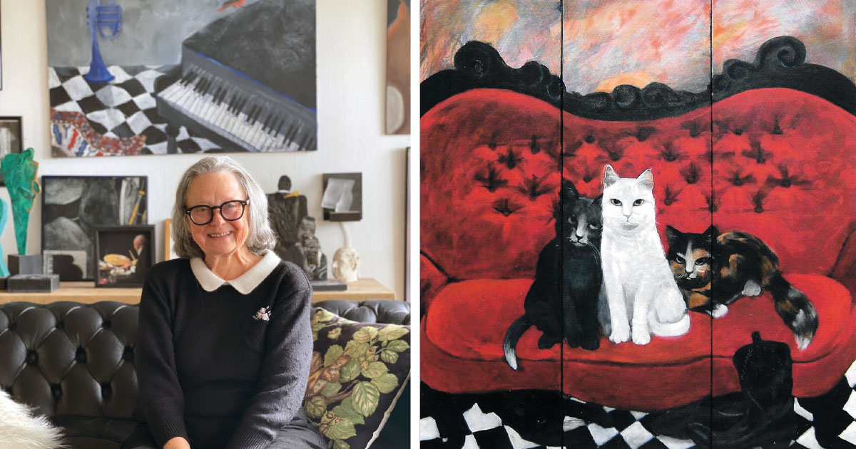 Ett hem fyllt av konst och musik – möt Kristina Bjuhr